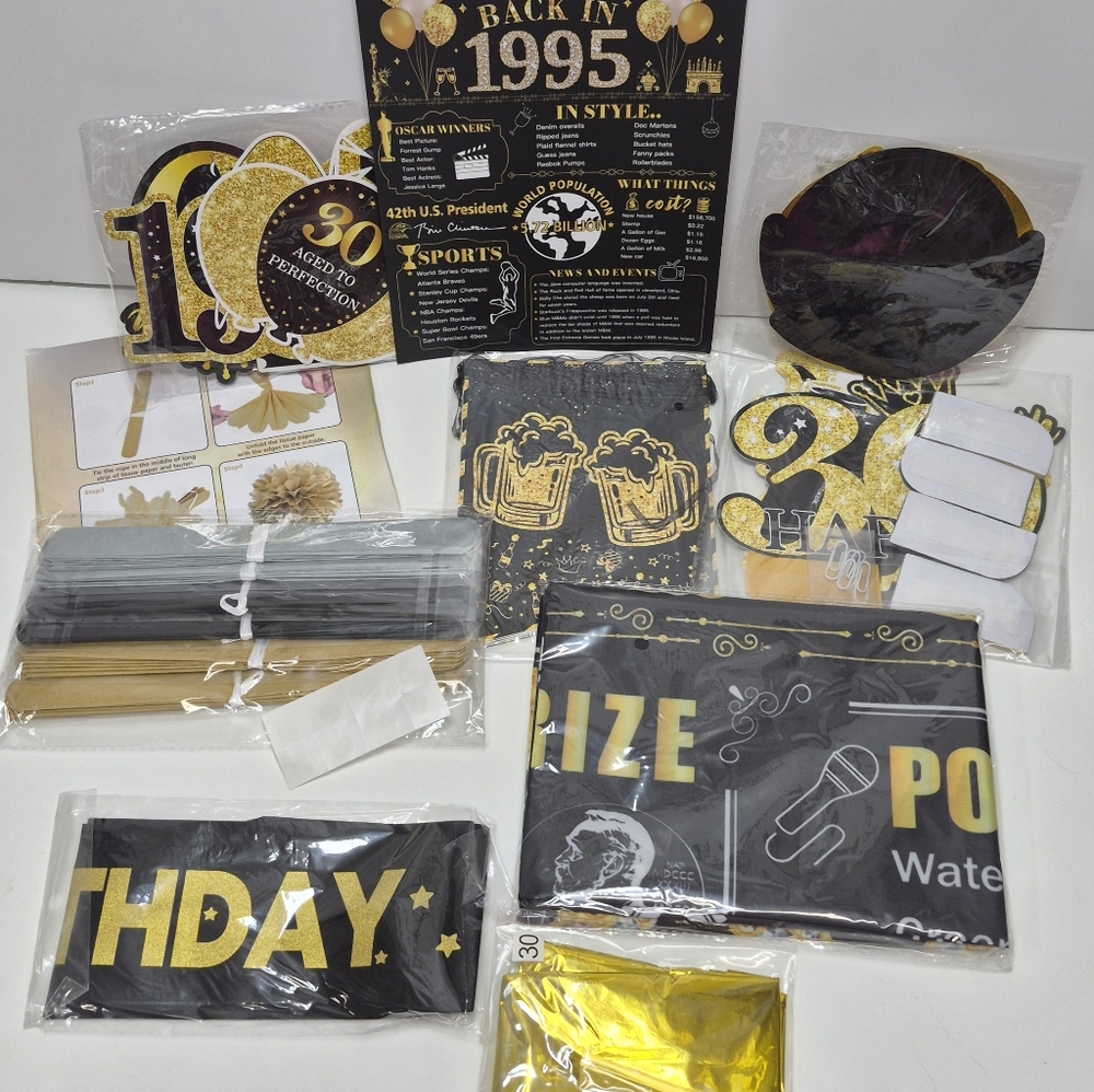 30th Birthday Party Decorations Kit